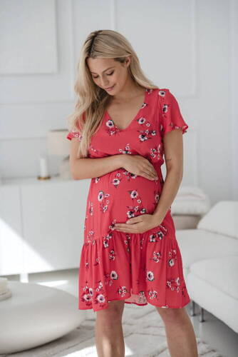 Lovely Dress Milk&Love sukienka ciążowa i do karmienia koralowy
