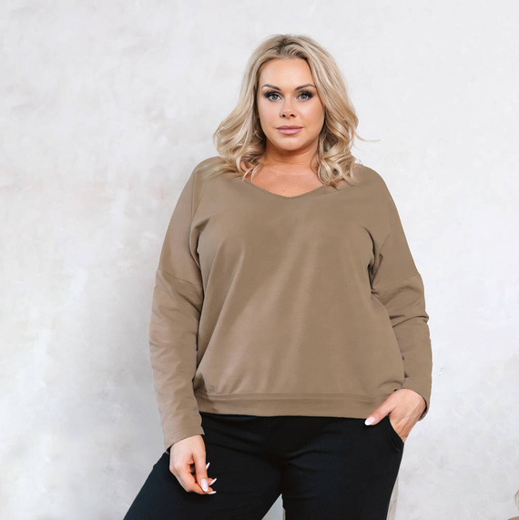 Karina Bluza damska Fashion - camel