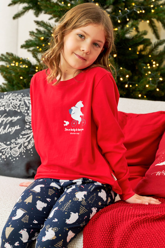 Piżama dziecięca 5264 "Frozen" Unisex Doctor Nap - red