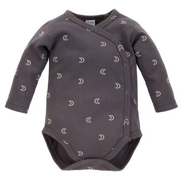 "Dreamer" Pinokio Rozpinane Body z długim rękawem- grafit druk