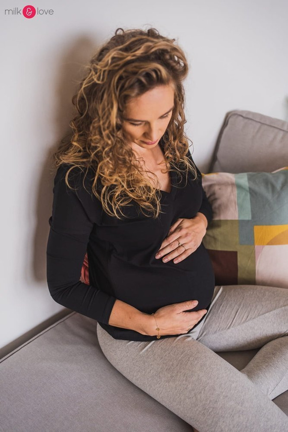 Two Ways Milk&Love bluzka ciążowa i do karmienia ochra