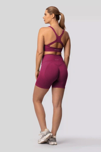 Spaio PUSH-UP PRO spodenki modelujące bezszwowe fitness szorty red wine