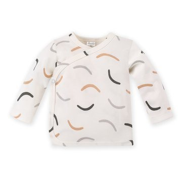 Le Tigre Pinokio Kaftanik niemowlęcy wiązany - ecru druk