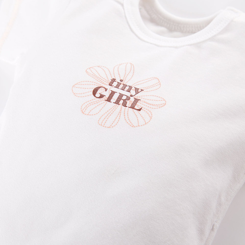 Daisy Eevi Body dziecięce z krótkim rękawem - biały