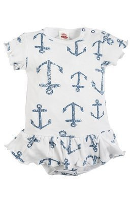 "BLUE SEA"  Makoma Sukienkobody długi rękaw biały