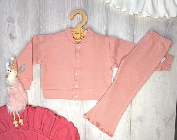 LJ816 Mamatti Legginsy dziewczęce dzwony - brązowy