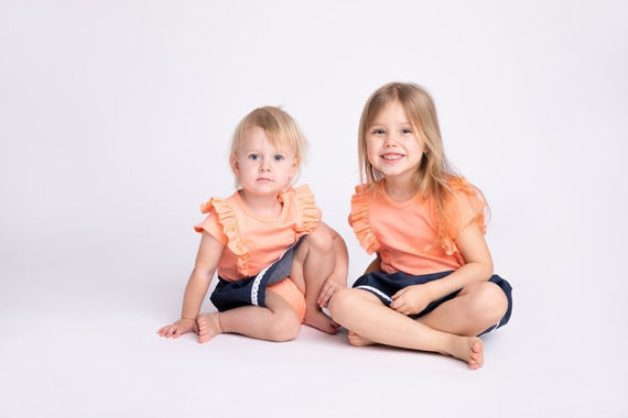 Body z krótkim rękawem 169032 "Mix" Nicol - łosoś