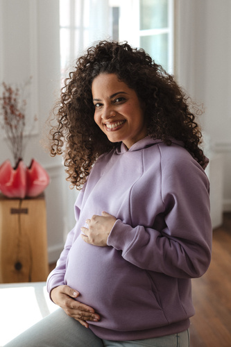 Motherhood Milk&Love bluza do karmienia oversize fioletowy