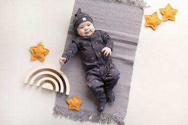 "Dreamer" Pinokio Pajac niemowlęcy - grafit druk