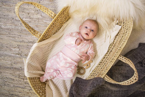 Bamboo Ewa Klucze Półśpiochy niemowlęce - różowy