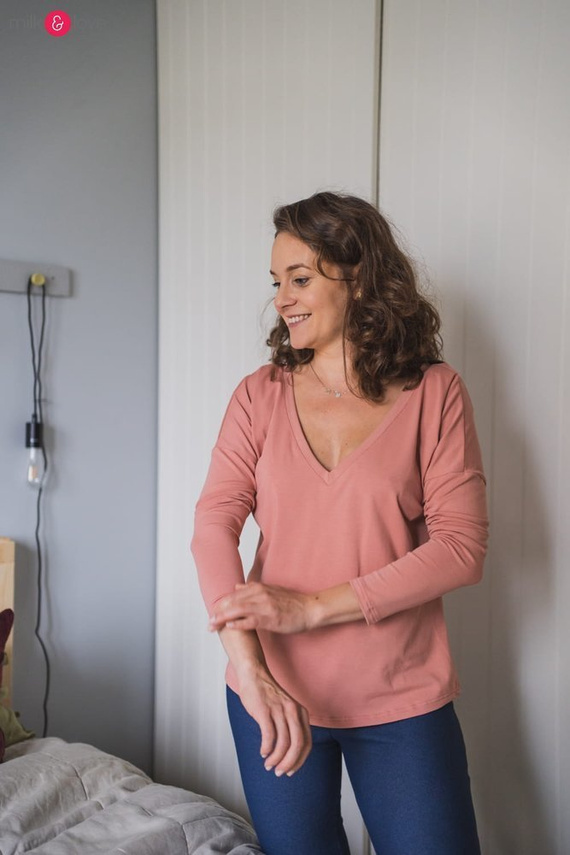 Two Ways Milk&Love bluzka ciążowa i do karmienia ochra