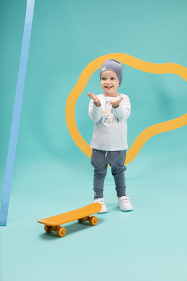 Fun Time Pinokio Legginsy niemowlęce - niebieski