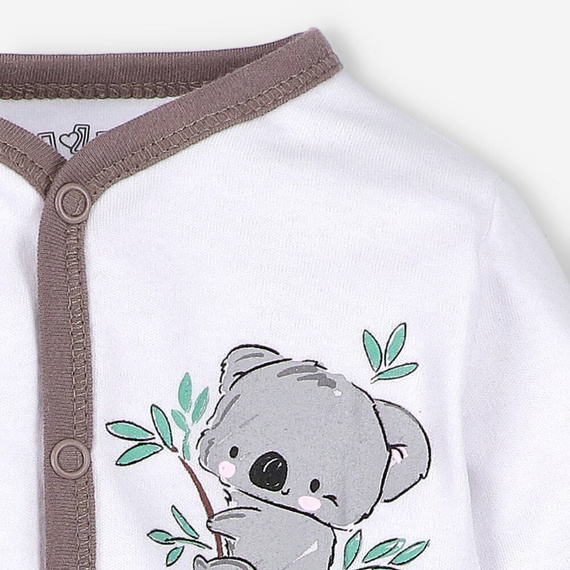 ABN-5207/BIA Sweets Koala Pajacyk z bawełny organicznej Nini biały