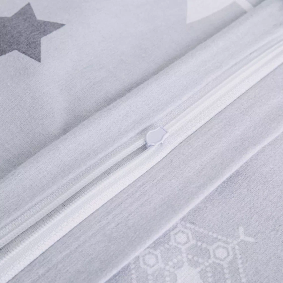 31508/1 Pościel flanelowa świąteczna gwiazdki drzewa Darymex szary