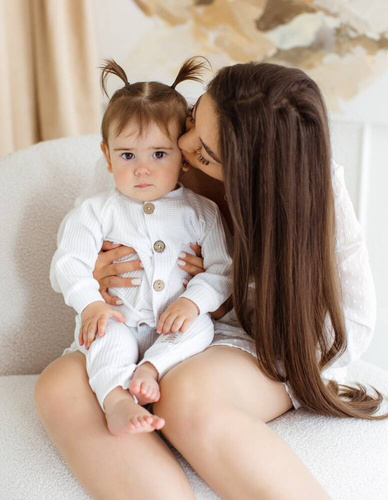 "Natural Waffel" Makoma Spodnie niemowlęce camel