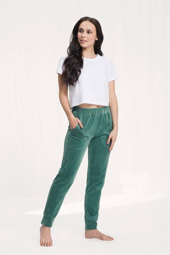 310 Welur Luna Spodnie dresowe Damskie czarny