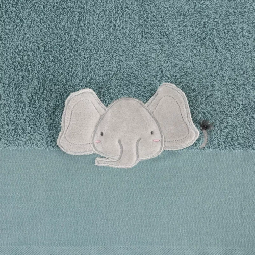Baby 59 Słonik niemowlęce okrycie kąpielowe Eurofirany niebieski
