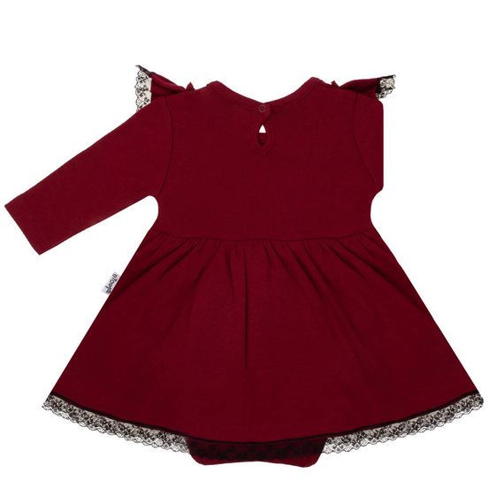 Sukienko-body 163176 "Magia Świąt" Nicol - bordo