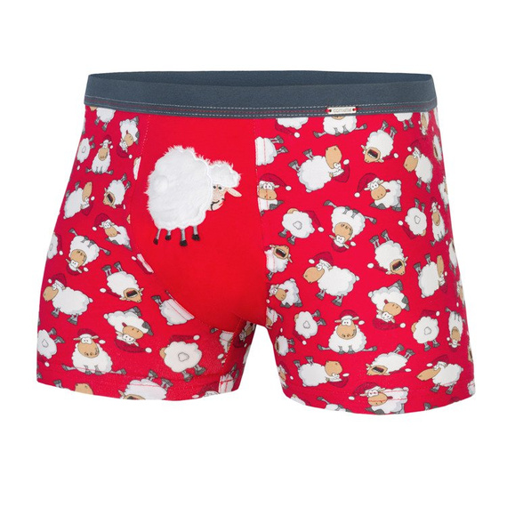 Bokserki męskie 017/42 Candy Cane Cornette czerwony