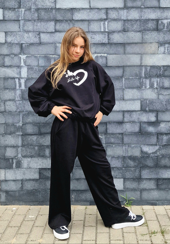 Gaja Spodnie dziecięce Bambarillo czarny | Dresowe, bawełniane i elastyczne