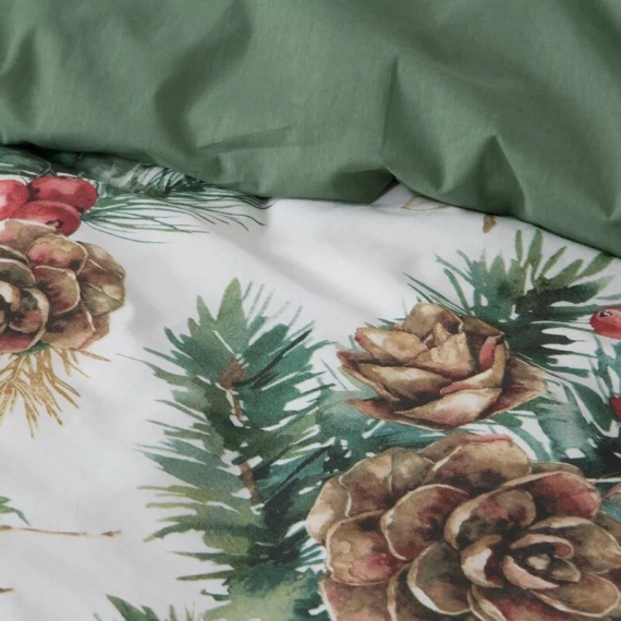 Pino Pościel świąteczna stroiki Eurofirany biały/zielony