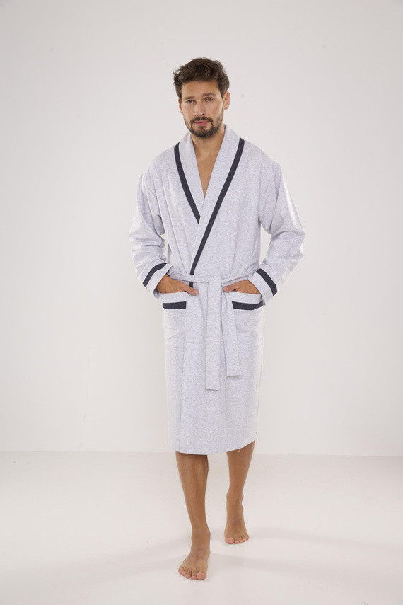 564 Bruno szlafrok męski De Lafense - jasny melanż