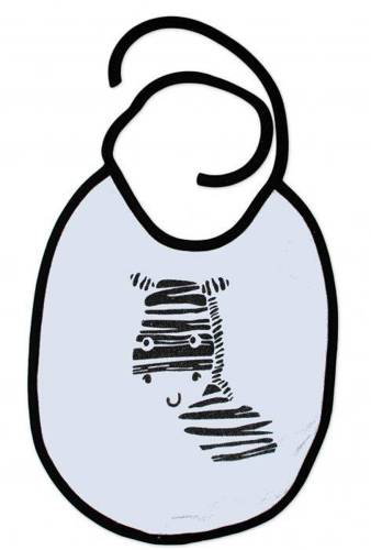 Zebra Terjan Śliniak wiązany - Niebieski