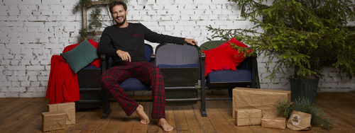 Zeman Piżama Męska Italian Fashion - czarny/druk