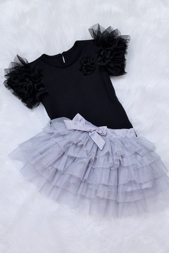 Ines Bambarillo Bluzka dziecięca krótki rękaw czarna