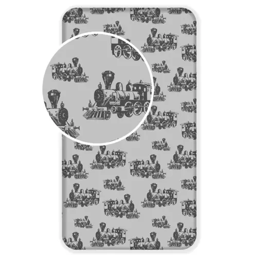 Pociąg parowy lokomotywa Jerry Fabrics Prześcieradło dziecięce