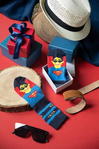 M41Z Super Tata Italian Fashion Skarpety zakostki - granatowy/kolory