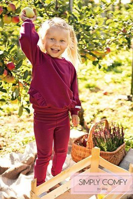 Bluza dresowa "SIMPLY COMFY" Ewa Klucze- bordo