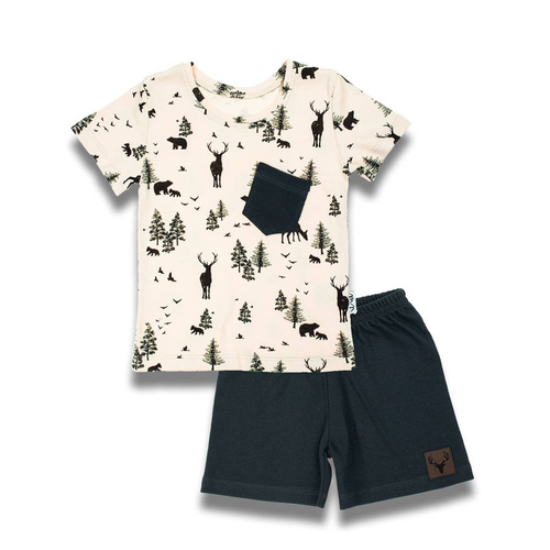 199037 Bambi Nicol Komplet bluzka kr. rękaw + spodenki