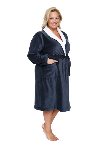 7182 Szlafrok damski Plus Size Doctor Nap - grey