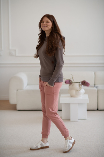 Spodnie Milk&Love dresowe ciążowe herbal rose
