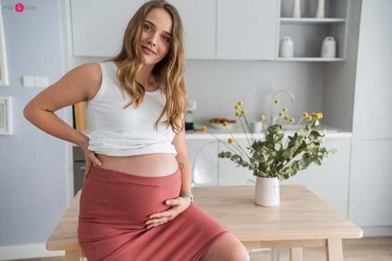 Spódnica ciążowa Tummy Milk&Love morska zieleń