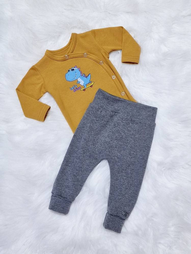 Let's Drive Bambarillo Body z długim rękawem kopertowe musztardowy