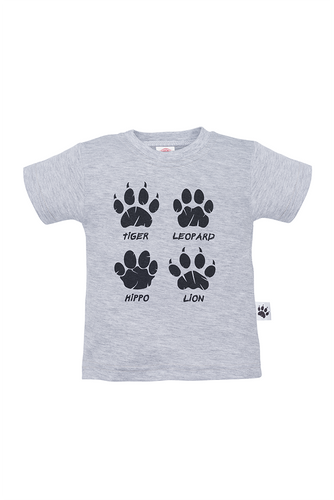 Bluzka bawełniana z krótkim rękawem "WILD WORLD" Makoma czarny