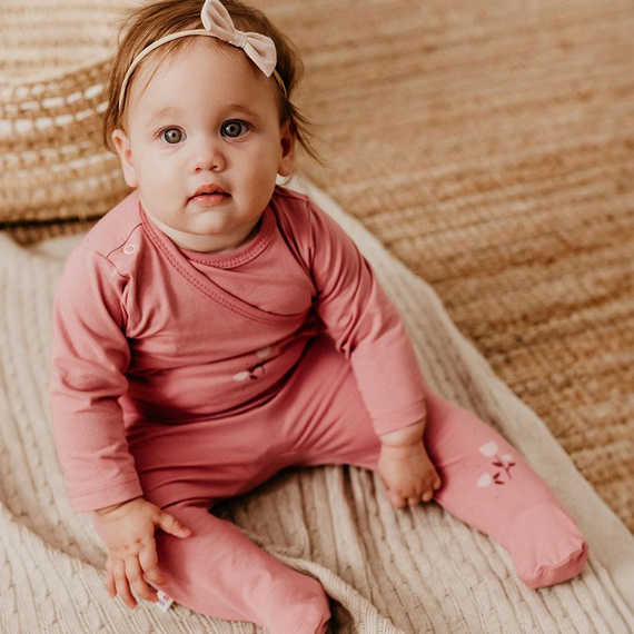 Petite Eevi Półśpiochy niemowlęce kwiatki sito