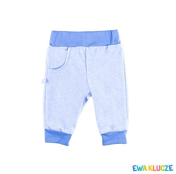 Spodenki welurowe "MINI"  Ewa Klucze niebieskie
