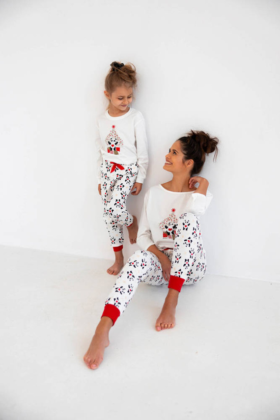 Piżama damska Panda 3/4 Sensis -ecru