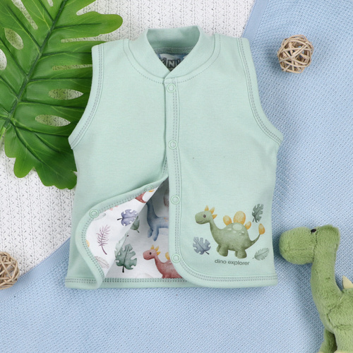 ABN-5575 Dino Explorer Kamizelka Nini – bawełna organiczna, wygodne zapięcie
