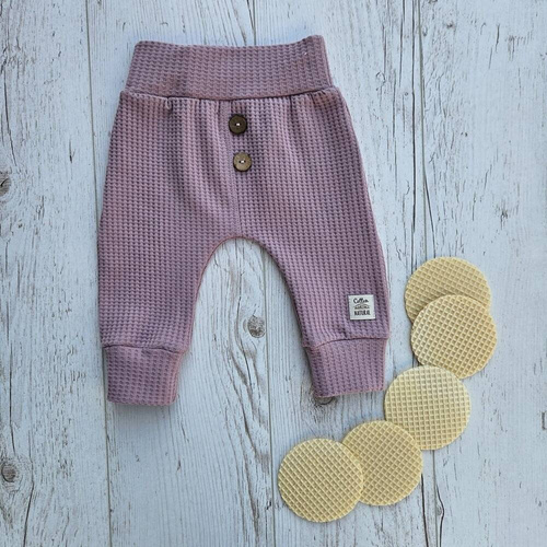 "Natural Waffel" Makoma Spodnie niemowlęce pink