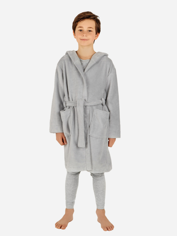 Bamboo Szlafrok dziecięcy bambusowy ByShelly - jasny szary