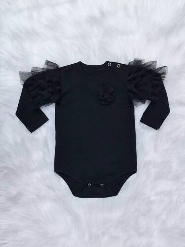 Carmen Bambarillo Body z długim rękawem czarny