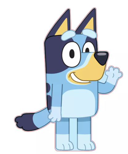 Bluey piesek Poduszka 33x25 niebieska przytulanka Jerry Fabrics niebieski