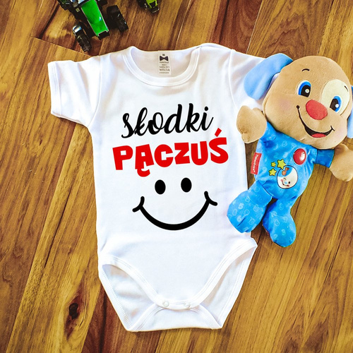 Body krótki rękaw "Słodki pączuś" Moocha czarny