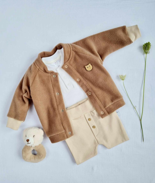 3717P Teddy Marija Bluza polarowa - brąz