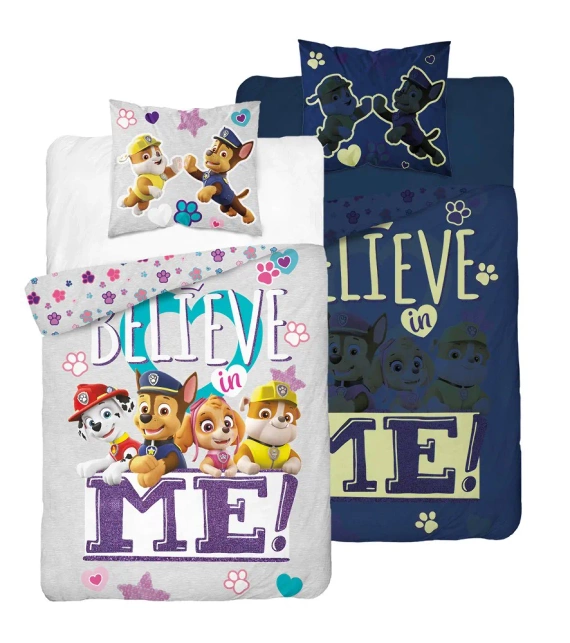 PP 16 DC Fluo Detexpol Pościel bawełniana świecąca w ciemności Psi Patrol