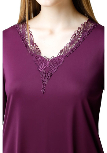 86400 Elena koszula nocna damska Mewa bakłażanowy